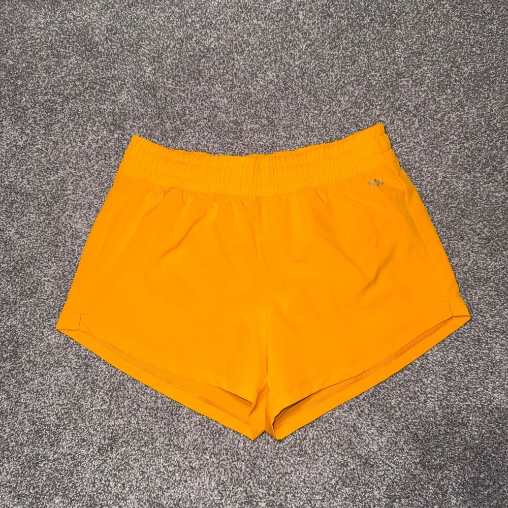 DSG Dicks Sporting Goods Girls Mustard‎ Yellow Athletic Shorts Size Medium 10-12